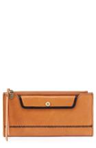 Women's Hobo Orbit Continental Leather Wallet - Brown