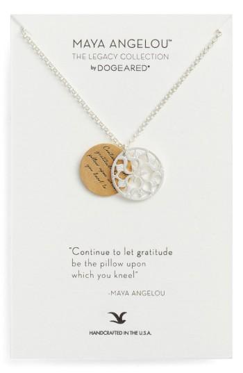 Women's Dogeared The Legacy Collection - Continue To Let Gratitude. Pendant Necklace