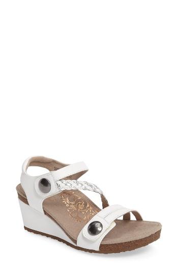 Women's Aetrex 'naya' Wedge Sandal Eu - White