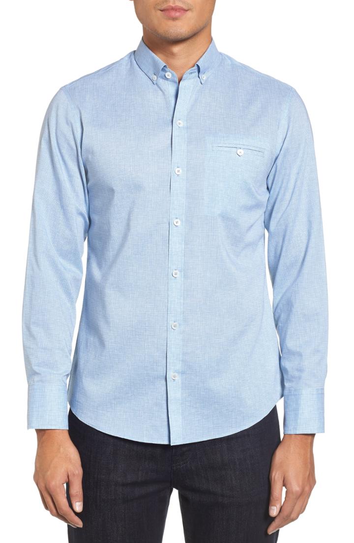 Men's Zachary Prell Forrest Textured Woven Sport Shirt