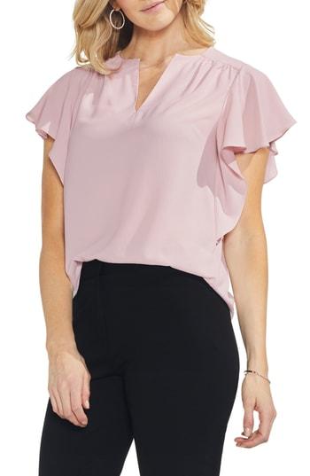 Women's Vince Camuto Flutter Sleeve Blouse - Pink