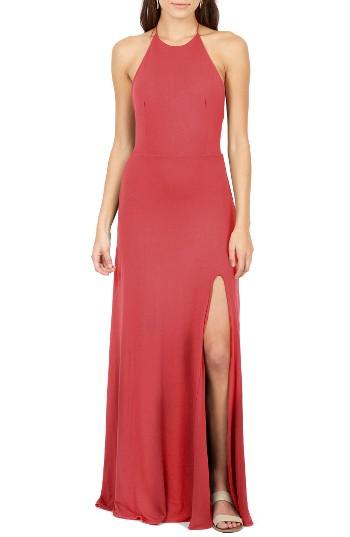 Women's Delacy Nikki Halter Maxi Dress - Coral