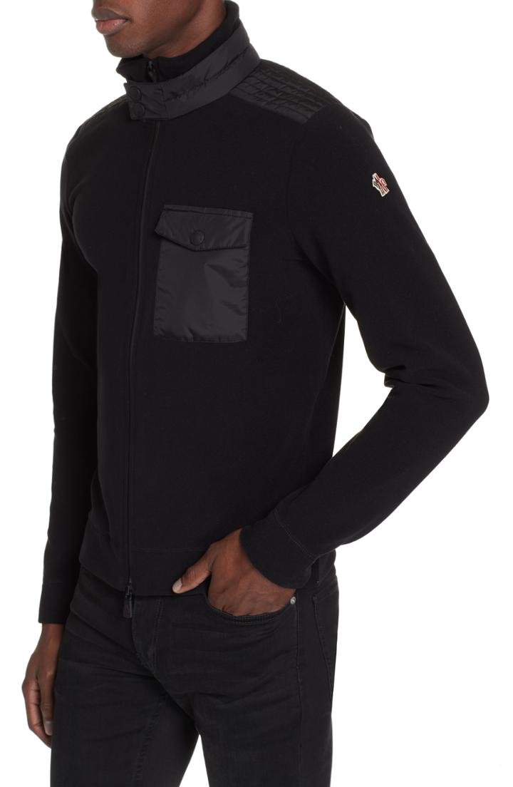 Men's Moncler Maglia Zip Cardigan - Black