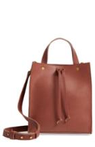 Madewell Small Trick Leather Top Handle Tote - Brown
