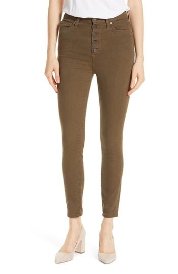 Women's Alice + Olivia Good High Rise Exposed Button Fly Colored Jeans - Green