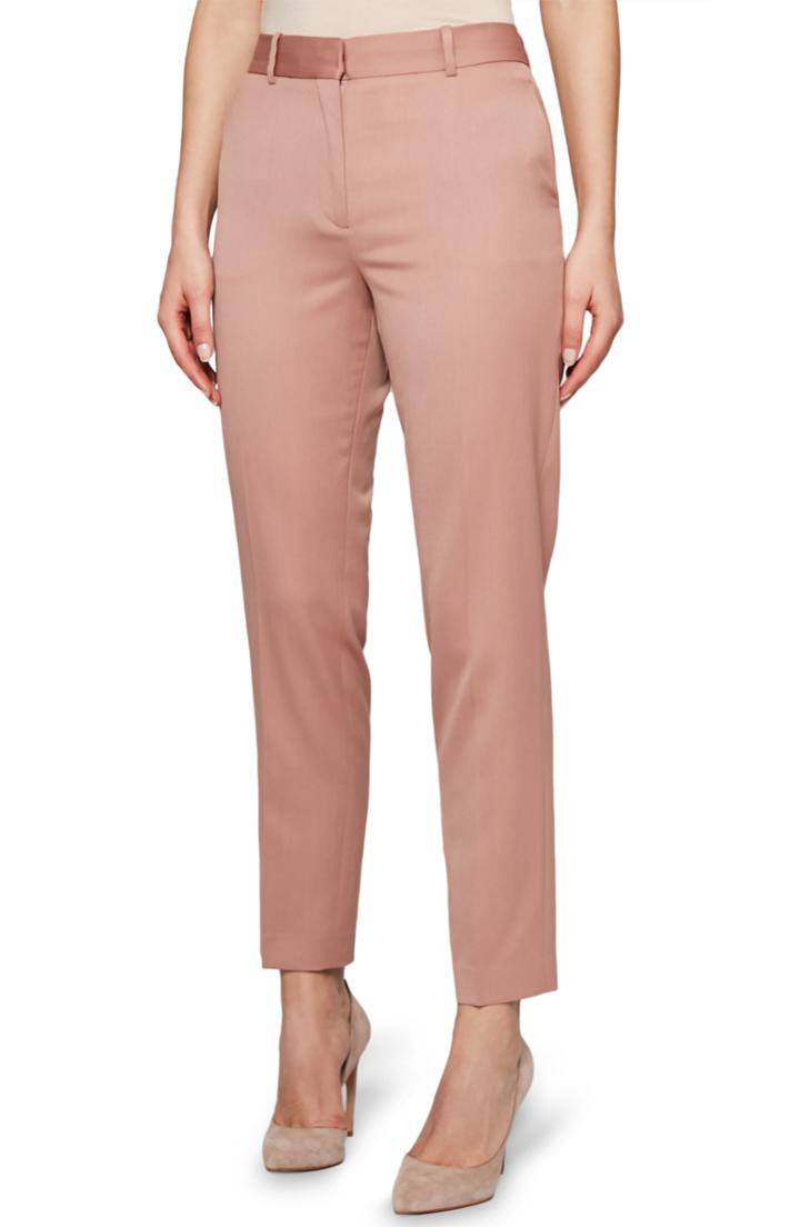 Women's Reiss Harper Stretch Wool Blend Pants Us / 4 Uk - Pink