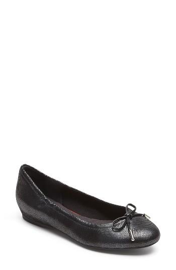 Women's Rockport 'total Motion' Ballet Flat .5 M - Black