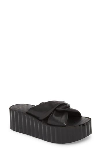 Women's Tory Burch Scallop Platform Slide Sandal M - Black