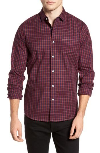 Men's Descendant Of Thieves Tinto Plaid Woven Shirt - Red