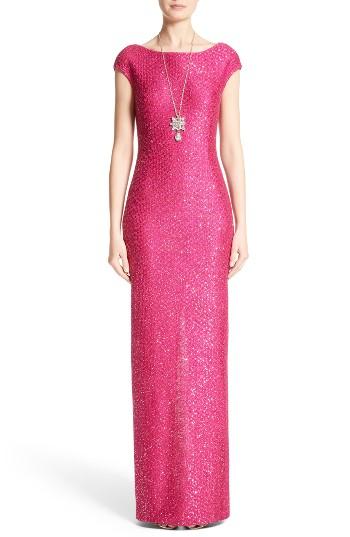 Women's St. John Evening Sequin Knit Column Gown