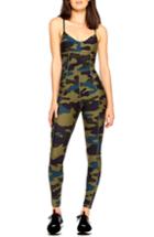 Women's The Upside Army Camo Unitard - Green