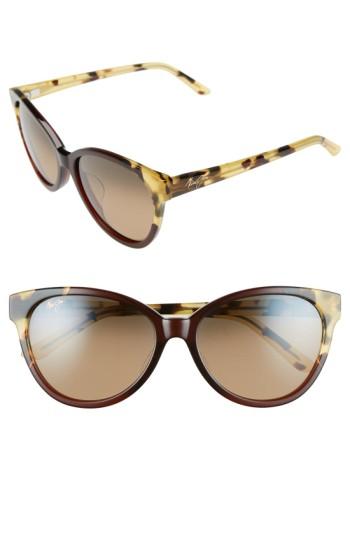Women's Maui Jim Sunshine 56mm Polarizedplus2 Sunglasses - Marsala Tokyo Tortoise/ Bronze