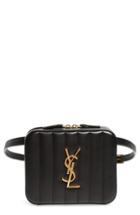 Saint Laurent Vicky Lambskin Leather Belt Bag - Black
