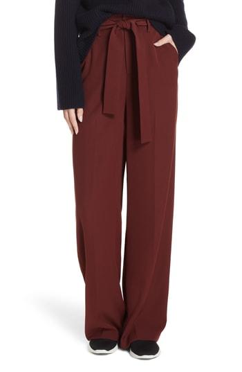 Women's Vince Wide Leg Trousers - Red