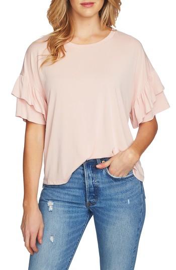 Women's 1.state Ruffle Tee - Pink