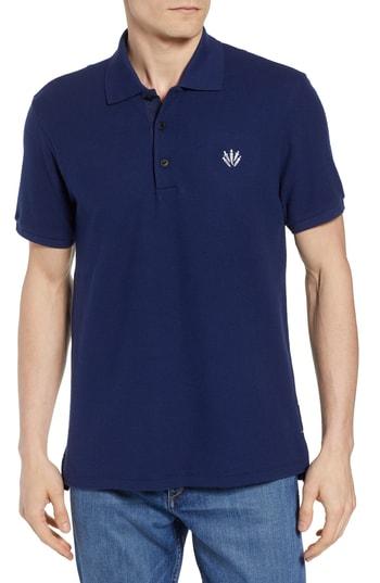 Men's Rag & Bone Fit Pique Polo, Size Small - Blue