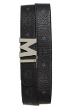 Men's Mcm 'vistos' Leather Belt, Size - Black