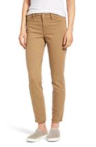 Petite Women's Nydj Alina Frayed Stretch Twill Ankle Pants P - Beige