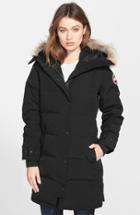 Women's Canada Goose Shelburne Genuine Coyote Fur Trim Down Parka - Black