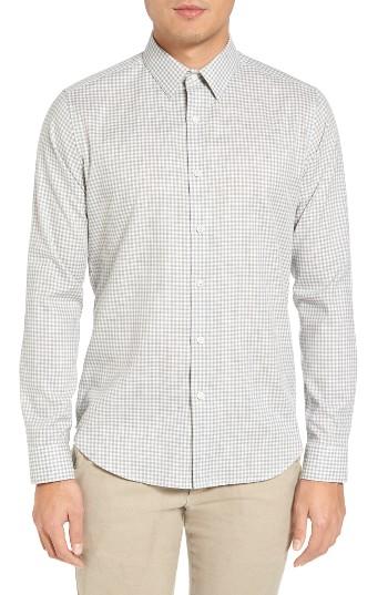 Men's Theory Sylvain Piran Trim Fit Check Sport Shirt - White