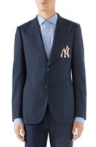 Men's Gucci Ny Yankees Sport Coat L Eu - Blue