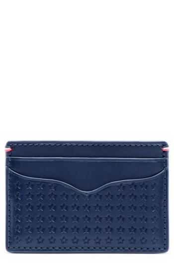 Men's Jack Mason Star Leather Card Case - Blue