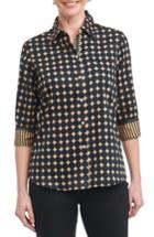 Women's Foxcroft Ava Non-iron Dot Print Cotton Shirt