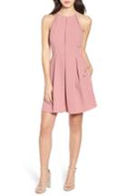Women's Speechless Lace Inset Fit & Flare Dress