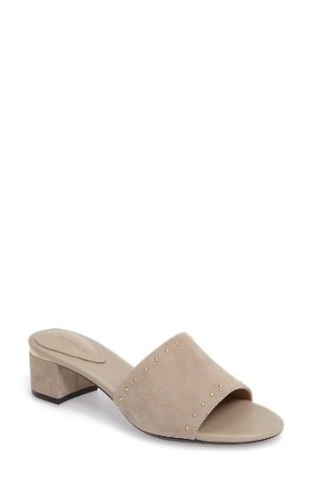 Women's Calvin Klein Dixie Studded Slide Sandal M - Beige