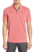 Men's Ted Baker London 'missow' Modern Trim Fit Pique Polo (xxl) - Coral