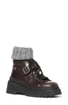 Women's Miu Miu Sock Combat Boot .5us / 37.5eu - Brown