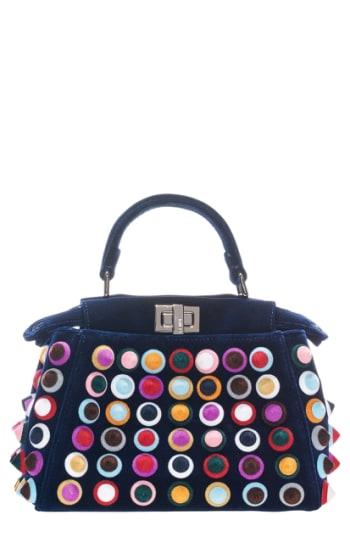 Fendi 'mini Peekaboo - Multistuds' Velvet Bag -