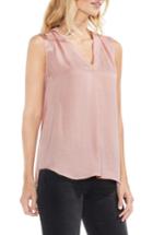 Women's Vince Camuto Sleeveless V-neck Rumple Blouse, Size - Pink