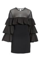 Women's Cinq A Sept Valentina Ruffle Sleeve Dress - Black