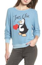 Women's Dream Scene Tres Chic Sweatshirt, Size - Blue