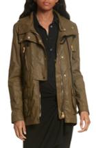 Women's Veronica Beard King Hooded Rain Parka - Green