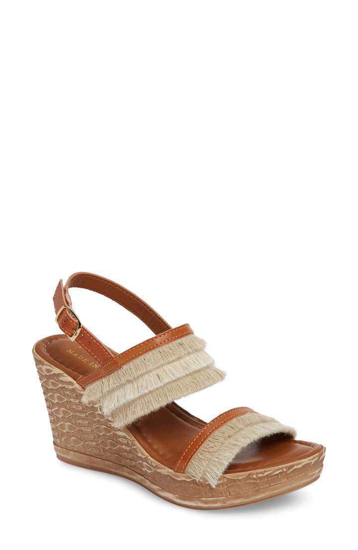 Women's Tuscany By Easy Street Zaira Wedge Espadrille Sandal W - Beige