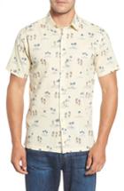 Men's Kalaha Makapuu Print Sport Shirt, Size - Yellow