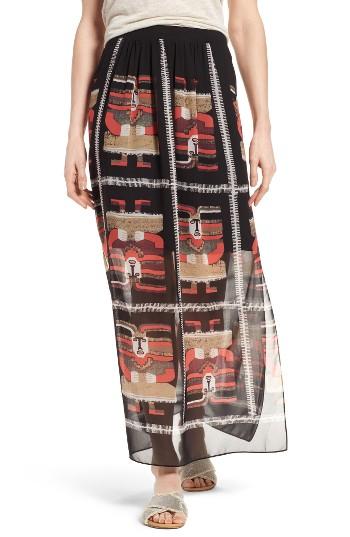 Women's Nic+zoe Men On The Block Print Maxi Skirt