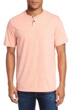 Men's Surfside Supply Heathered Short Sleeve Henley, Size - Orange
