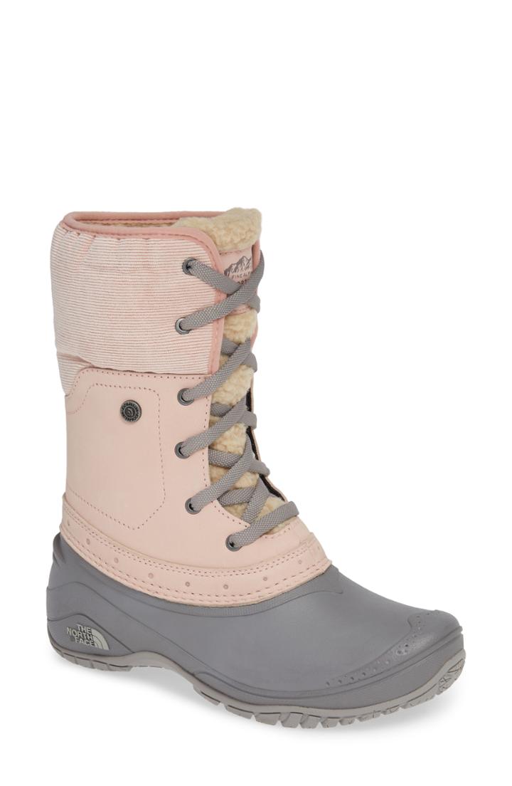 Women's The North Face Shellista Roll Cuff Waterproof Insulated Winter Boot M - Pink
