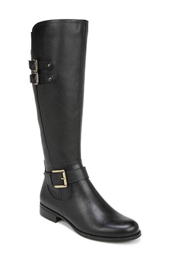 Women's Naturalizer Jessie Knee High Riding Boot Wide Calf M - Black
