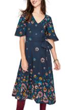 Women's Boden Emilie Floral Midi Dress - Blue