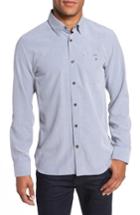 Men's Ted Baker London Mettro Slim Fit Horizontal Stripe Sport Shirt (s) - Grey