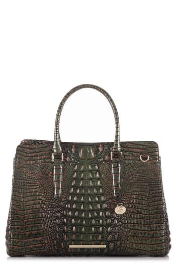 Brahmin Finley Croc Embossed Leather Tote - Brown