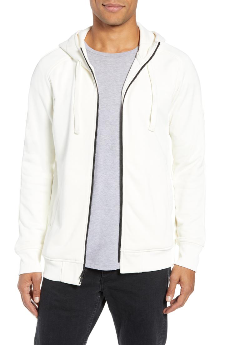 Men's Twentymetrictons The Lux Trim Fit Full Zip Hoodie - Ivory