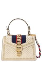 Gucci Mini Sylvie Moon & Stars Leather Shoulder Bag - White