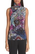 Women's Vince Camuto Puff Shoulder Velvet Top, Size - Black