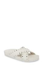 Women's Jslides Ellie Studded Slide Sandal M - White