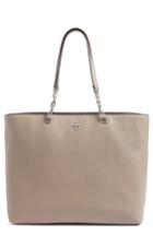 Tory Burch Frida Pebbled Leather Tote - Grey